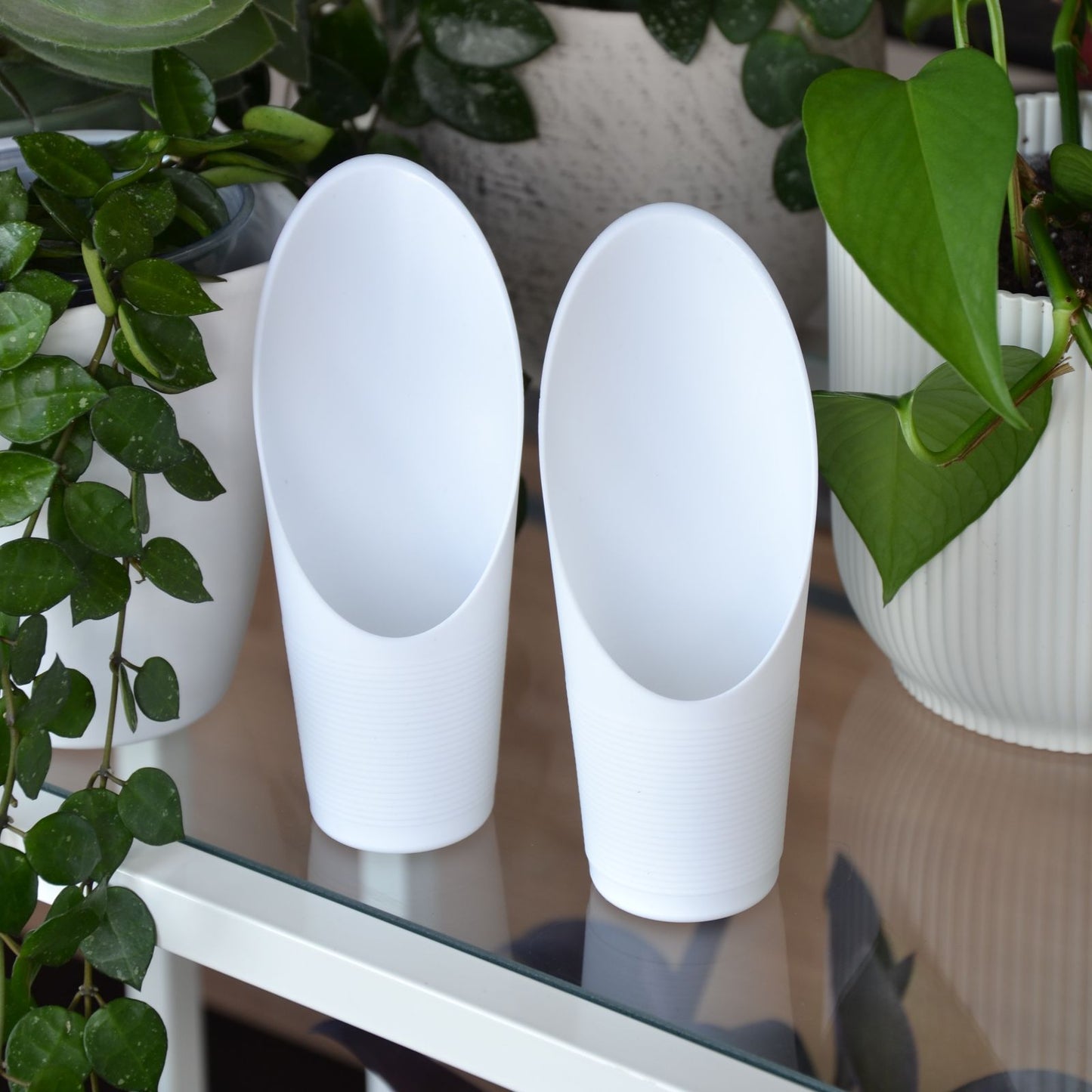 Substratschaufel, Kunststoff, weiß, 15,6 cm